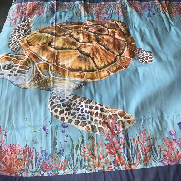 🐬Green💎 turtle beach ocean towel🐬💎 - Picture 3 of 8